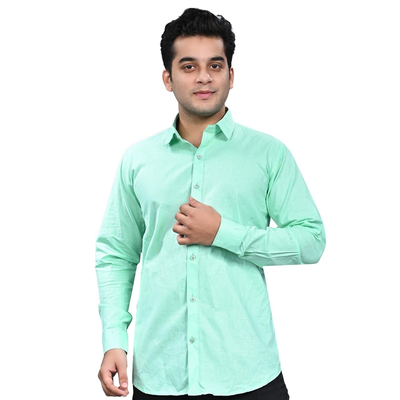 GREEN FORMAL SHIRTS FOR MEN 
